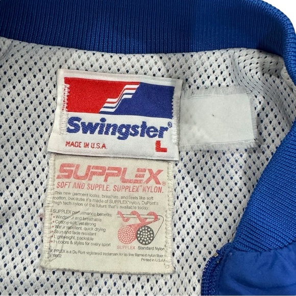 Vintage KU Jacket University of Kansas Jayhawks Swingster Pullover Windbreaker L - Picture 10 of 10